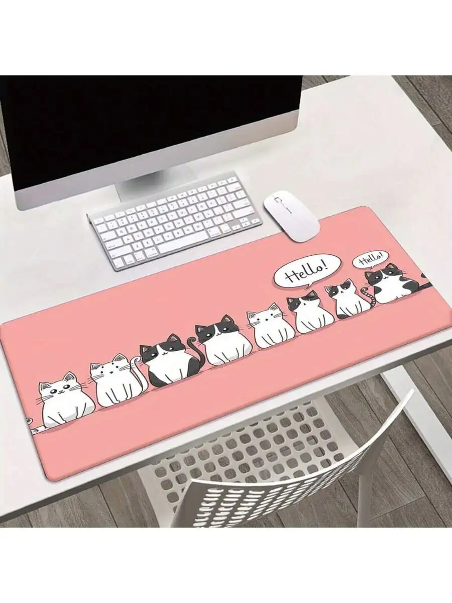 Cute Cartoon Cat Hello Desk Mat Non-Slip Rubber XXL Office Gaming Decor
Cute Cartoon Cat Hello Desk Mat Non-Slip Rubber XXL Office Gaming Decor