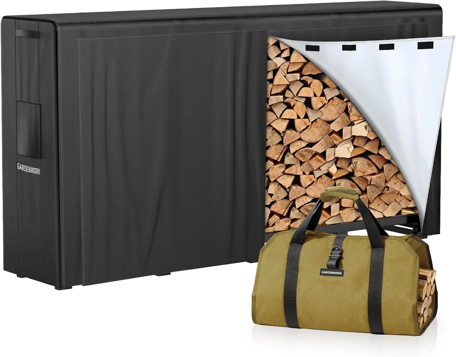 Heavy Duty 8FT Firewood Rack with Cover, Outdoor Wood Storage Holder for Indoor and Outdoor Use, Includes Firewood Bag
Heavy Duty 8FT Firewood Rack with Cover, Outdoor Wood Storage Holder for Indoor and Outdoor Use, Includes Firewood Bag