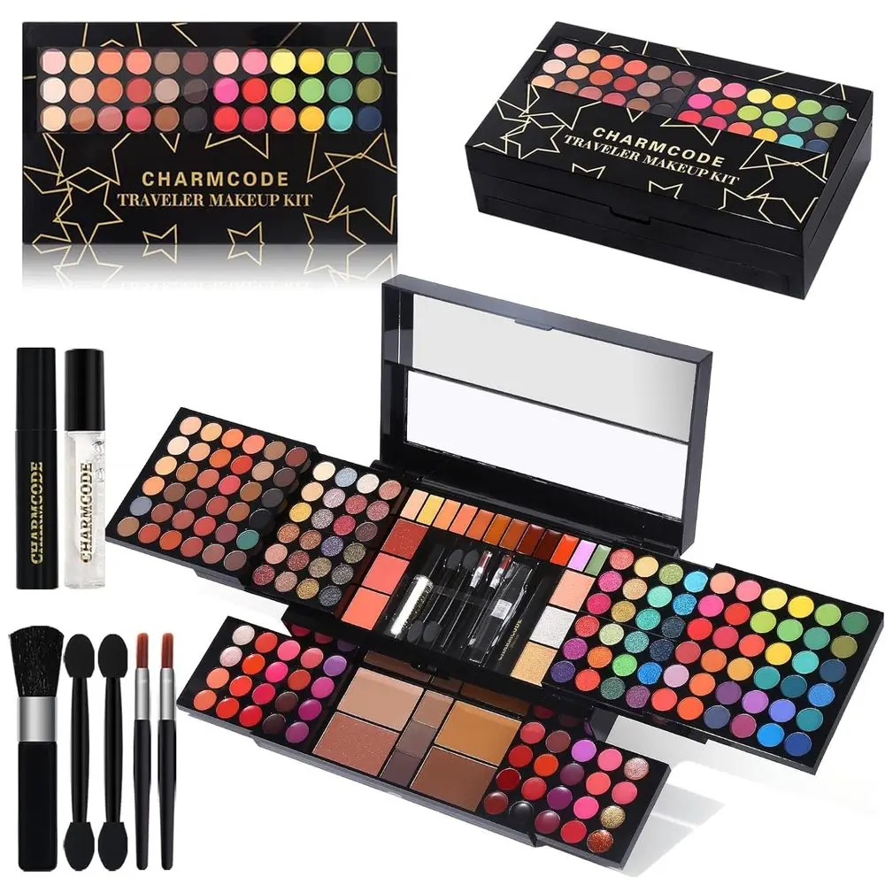 All in One Makeup Kit, 186 Color Palette, Eye, Lip Gloss, Concealer, Highlighter, Contour, Brow Powder, Mascara, Blush & Brush
All in One Makeup Kit, 186 Color Palette, Eye, Lip Gloss, Concealer, Highlighter, Contour, Brow Powder, Mascara, Blush & Brush