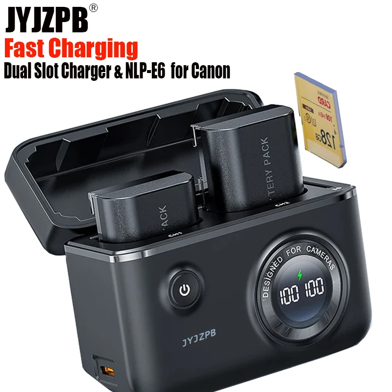 CS002 LP-E6 Camera Quick Charge Case Battery for Canon R6/5D4/5d3/80d/70d/6D2/90d Storage Dual Charge Digital Display Charger
CS002 LP-E6 Camera Quick Charge Case Battery for Canon R6/5D4/5d3/80d/70d/6D2/90d Storage Dual Charge Digital Display Charger
