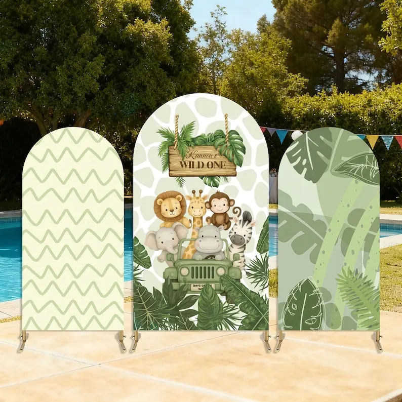 Mocsicka Arch Cover Backdrop Wild One Jungle Animals Photo Background Kids Safari Themed 1st Birthday Party Studio Photoshoot
Mocsicka Arch Cover Backdrop Wild One Jungle Animals Photo Background Kids Safari Themed 1st Birthday Party Studio Photoshoot