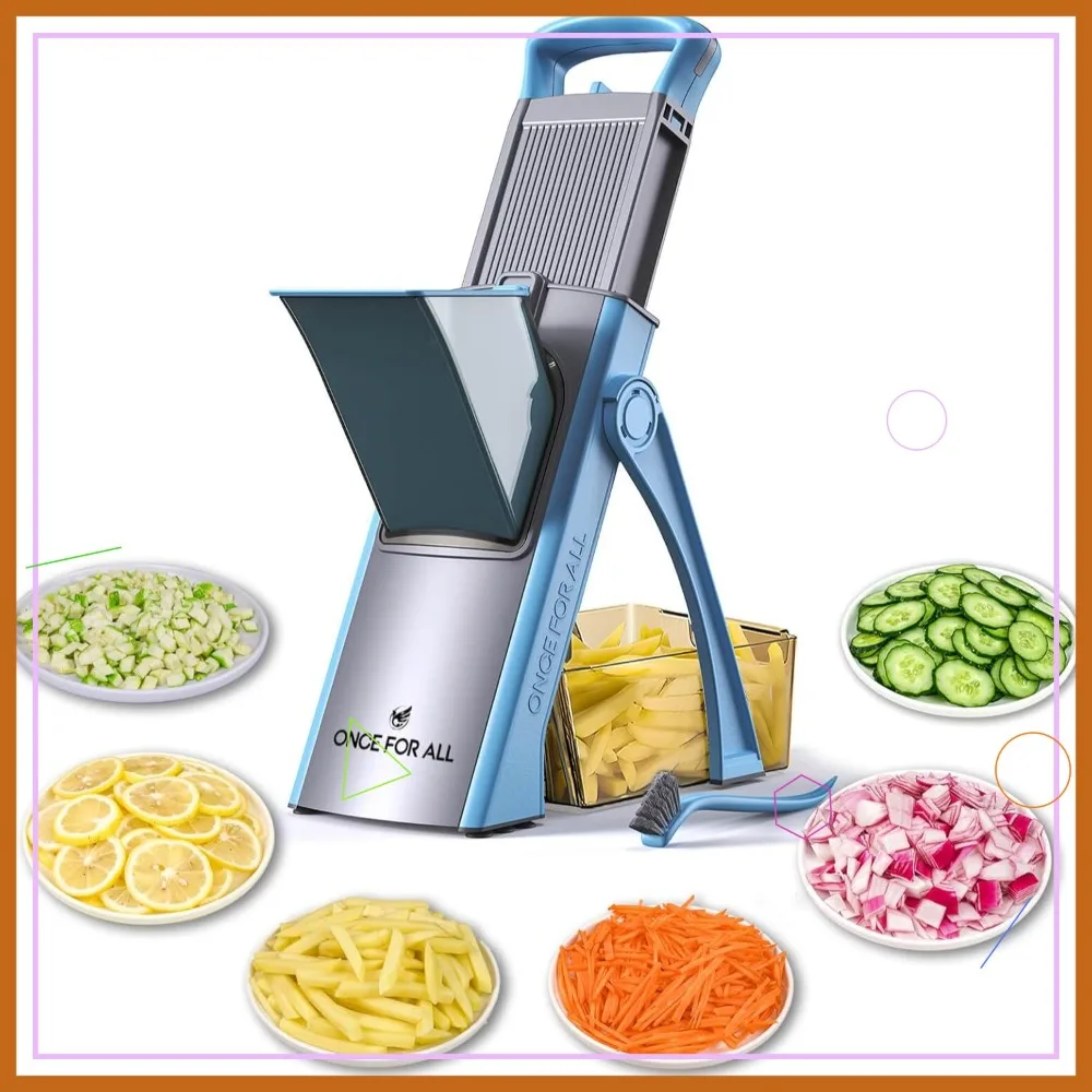 Усовершенствованный безопасный слайсер-мандолина, большой регулируемый измельчитель овощей со съемным лезвием для кухни и в подарок
Усовершенствованный безопасный слайсер-мандолина, большой регулируемый измельчитель овощей со съемным лезвием для кухни и в подарок