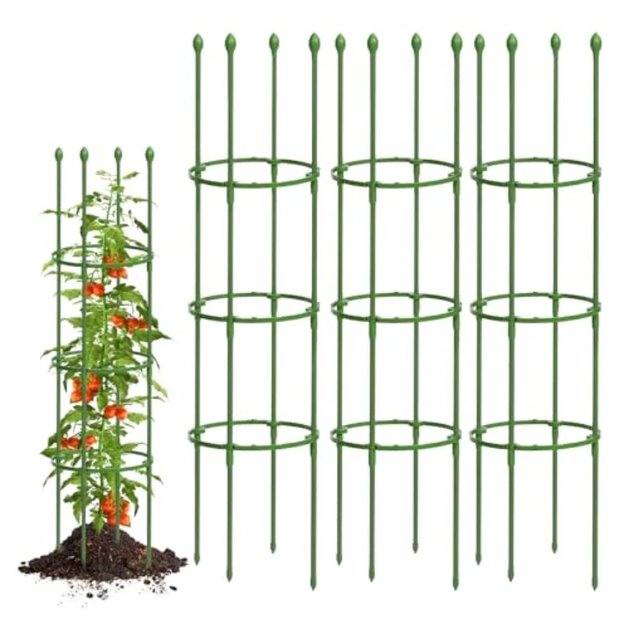 Tomato Support Cages 3 Pack, Adjustable Tomato Trellis Up to 59 Inch for Garden and Pots, Small Plant Cages, Plant Support for
Tomato Support Cages 3 Pack, Adjustable Tomato Trellis Up to 59 Inch for Garden and Pots, Small Plant Cages, Plant Support for
