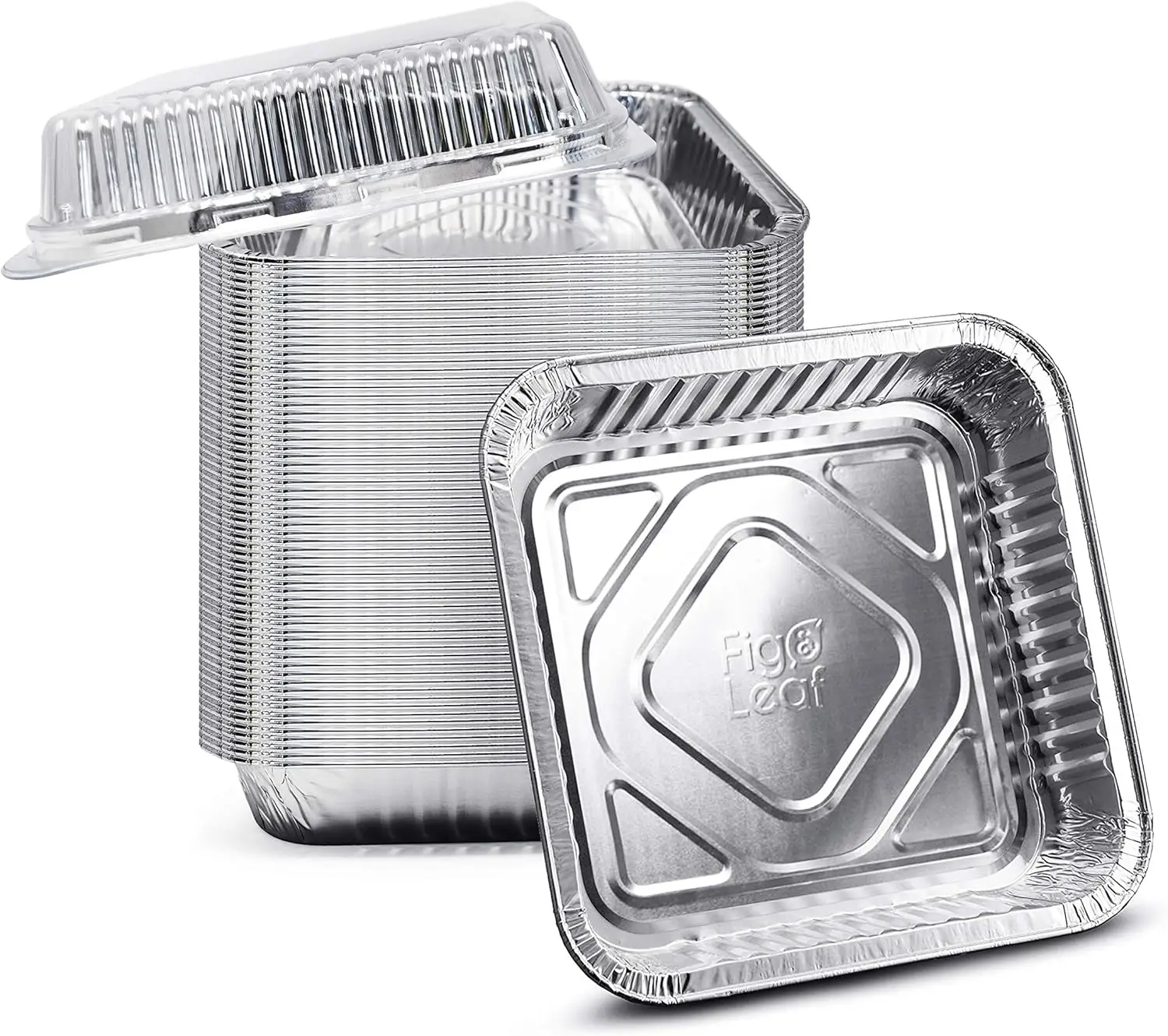 (300 Pack) 8” x 8” Square Baking Cake Pans with Plastic Dome Lids | Heavy Duty l Disposable Aluminum Foil Tins
(300 Pack) 8” x 8” Square Baking Cake Pans with Plastic Dome Lids | Heavy Duty l Disposable Aluminum Foil Tins