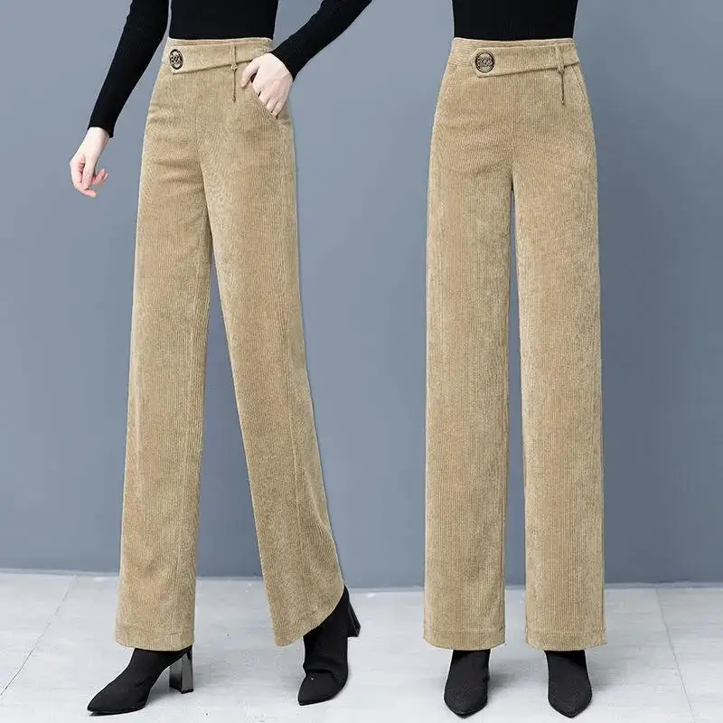Corduroy Women's Autumn and Winter 2023 New Fashion Patchwork Pockets Solid Color High Waist Casual Loose Straight Leg Pants
Corduroy Women's Autumn and Winter 2023 New Fashion Patchwork Pockets Solid Color High Waist Casual Loose Straight Leg Pants