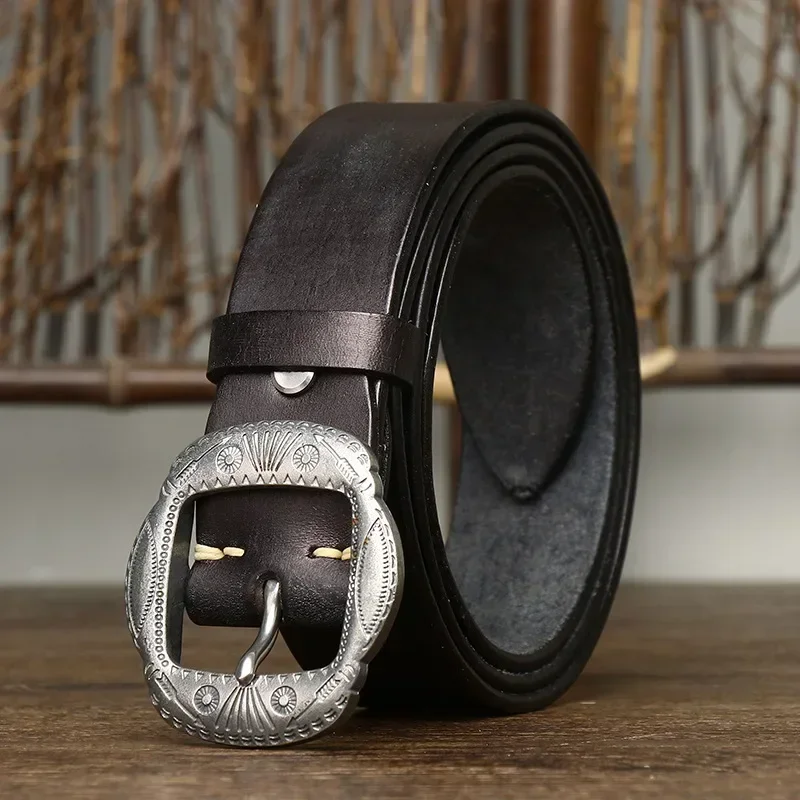 3.8CM Pure Cowhide High Quality Genuine Leather Belts for Men Brand Strap Male Pin Buckle Vintage Jeans Cowboy Cintos Luxury
3.8CM Pure Cowhide High Quality Genuine Leather Belts for Men Brand Strap Male Pin Buckle Vintage Jeans Cowboy Cintos Luxury