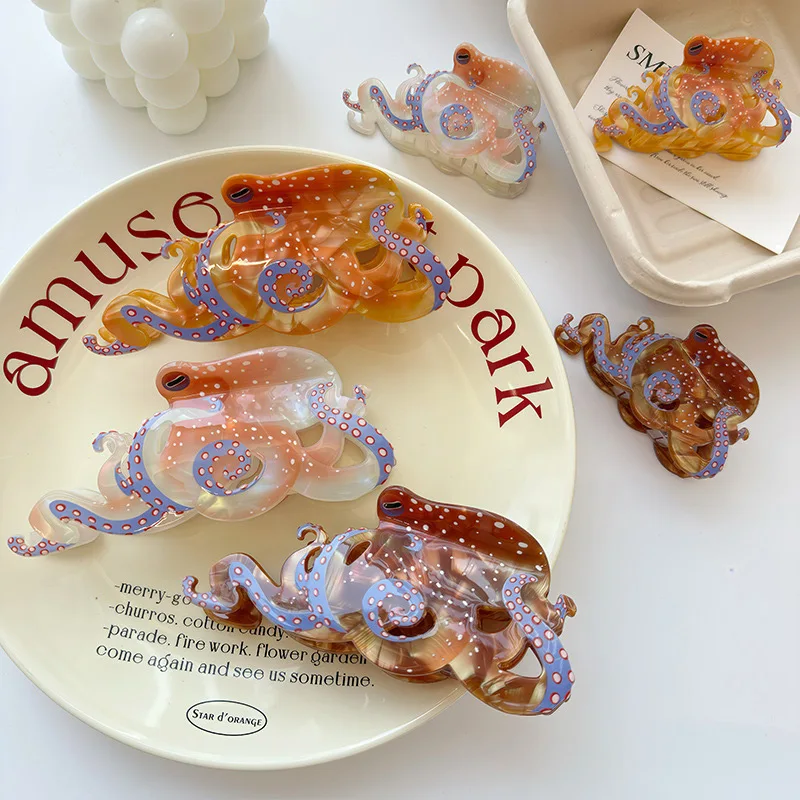 Цельная заколка для волос Ocean Wind Octopus из смолы, красочная заколка для волос в виде осьминога на спине, женская заколка для волос с полузавязками, спиральная заколка в виде акулы
Цельная заколка для волос Ocean Wind Octopus из смолы, красочная заколка для волос в виде осьминога на спине, женская заколка для волос с полузавязками, спиральная заколка в виде акулы