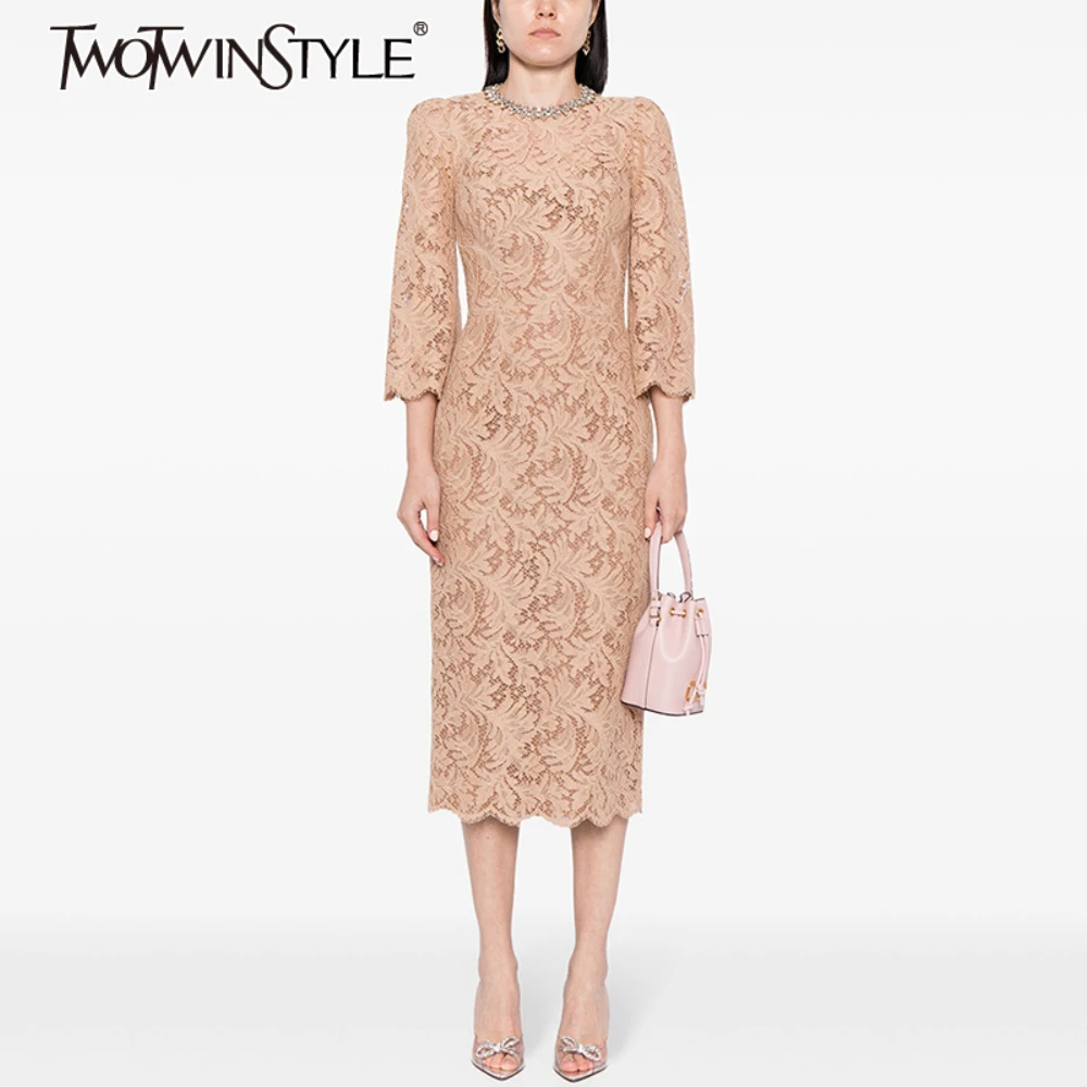 TWOTWINSTYLE однотонные утягивающие модные платья с бриллиантами для женщин, женское платье с круглым вырезом и длинными рукавами в стиле пэчворк
TWOTWINSTYLE однотонные утягивающие модные платья с бриллиантами для женщин, женское платье с круглым вырезом и длинными рукавами в стиле пэчворк