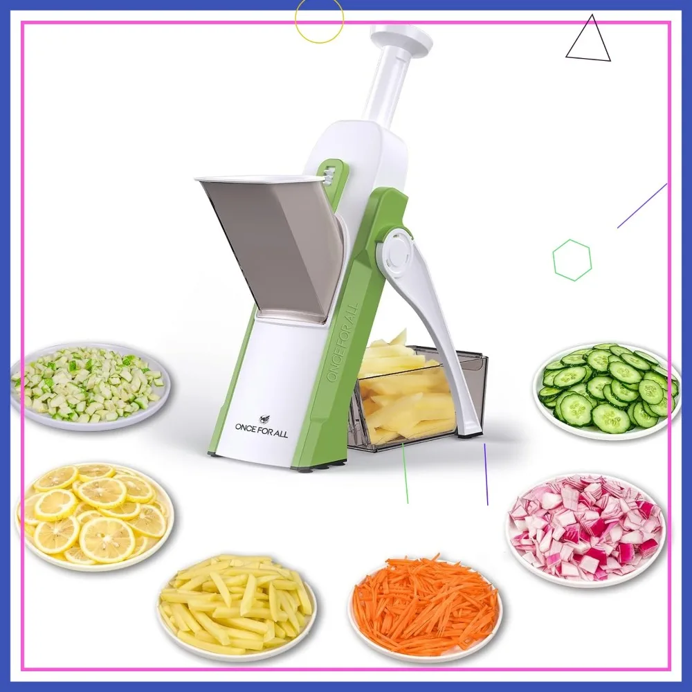 Multi-Function Mandoline Slicer with 4 Modes, Adjustable Thickness for Potatoes, Carrots & More - Easy to Clean
Multi-Function Mandoline Slicer with 4 Modes, Adjustable Thickness for Potatoes, Carrots & More - Easy to Clean