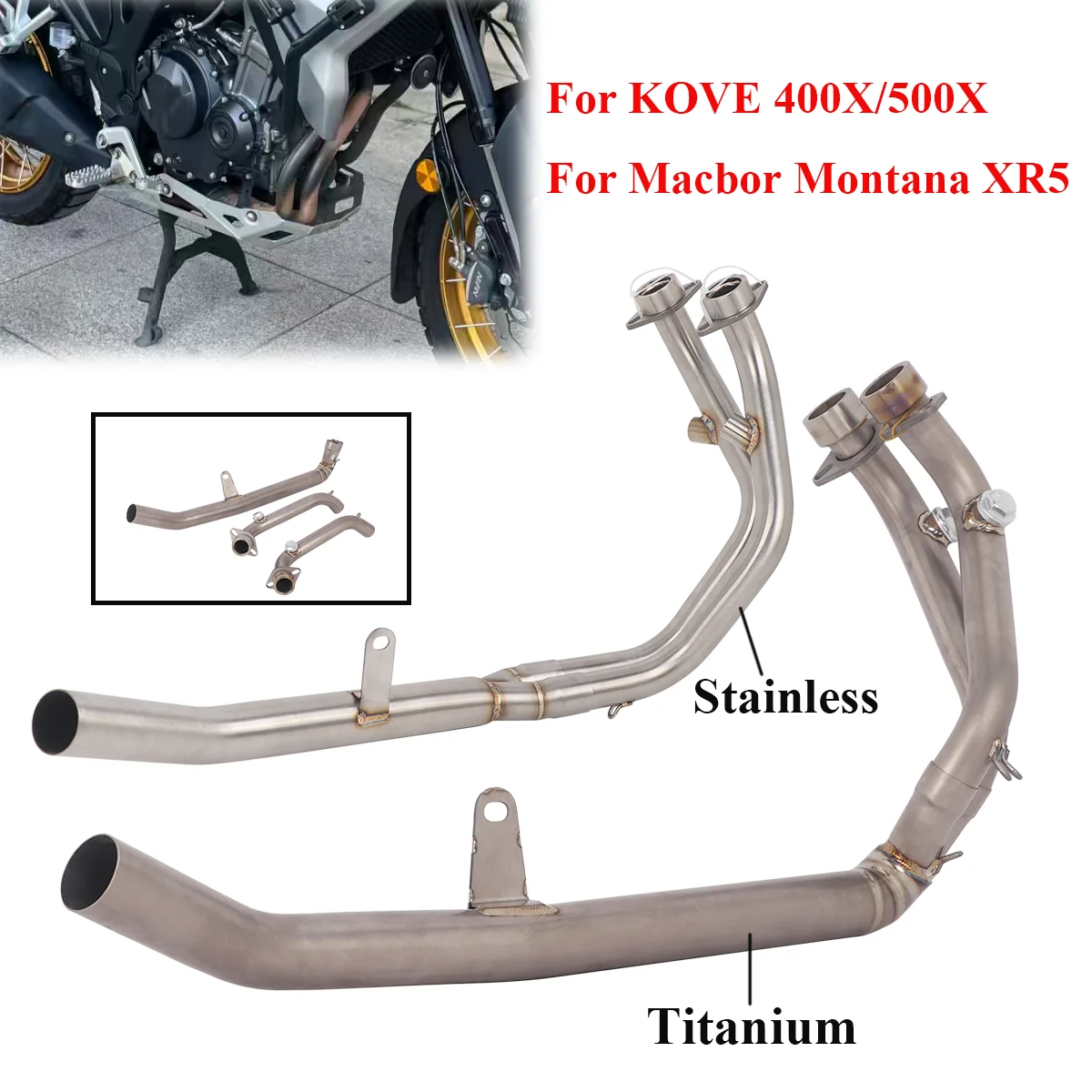 Slip On Header For KOVE 500X 400X Macbor Montana XR5 All Year Motorcycle Exhaust Escape 500x Exhaust Front Link Pipe
Slip On Header For KOVE 500X 400X Macbor Montana XR5 All Year Motorcycle Exhaust Escape 500x Exhaust Front Link Pipe