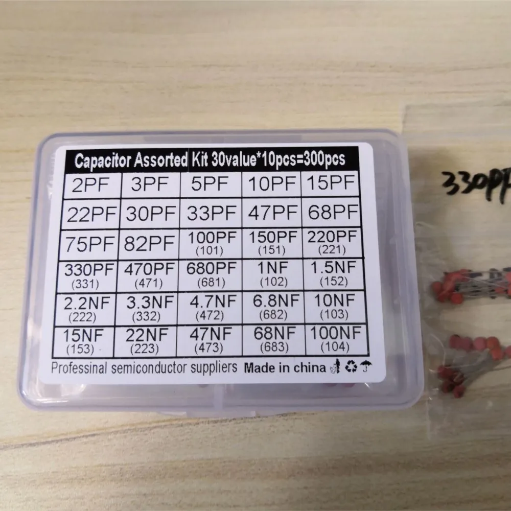 30 Kinds Ceramic Capacitor Kit 2pf~0.1uf 100NF 101/151/221/331/471/681/102/152/222/332/472/682/103/153/223/473/683/104 15/22/30p
30 Kinds Ceramic Capacitor Kit 2pf~0.1uf 100NF 101/151/221/331/471/681/102/152/222/332/472/682/103/153/223/473/683/104 15/22/30p