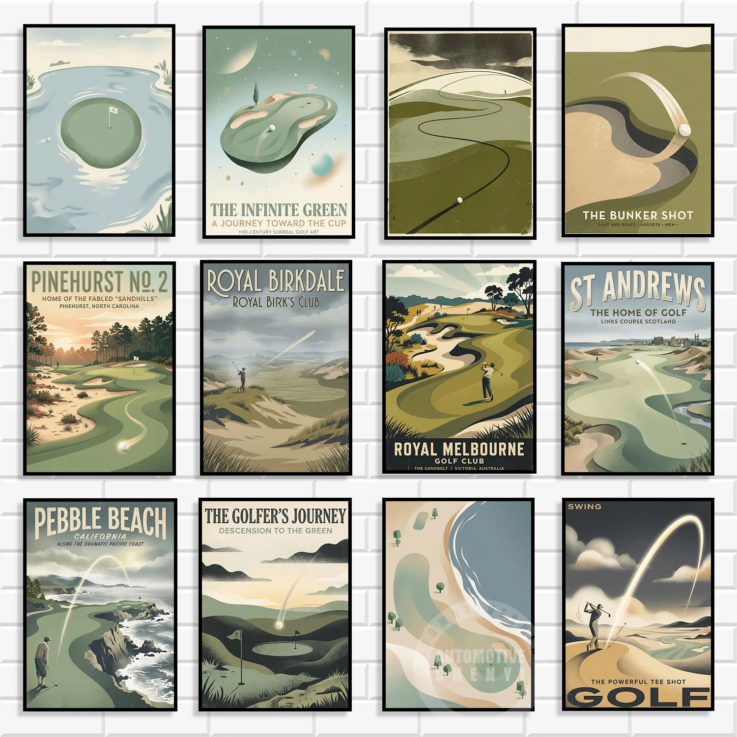 Retro Golf Aesthetic Canvas Posters Vintage Golf Course & Golfer Prints Wall Art for Golf Club Man Cave & Office Decor
Retro Golf Aesthetic Canvas Posters Vintage Golf Course & Golfer Prints Wall Art for Golf Club Man Cave & Office Decor
