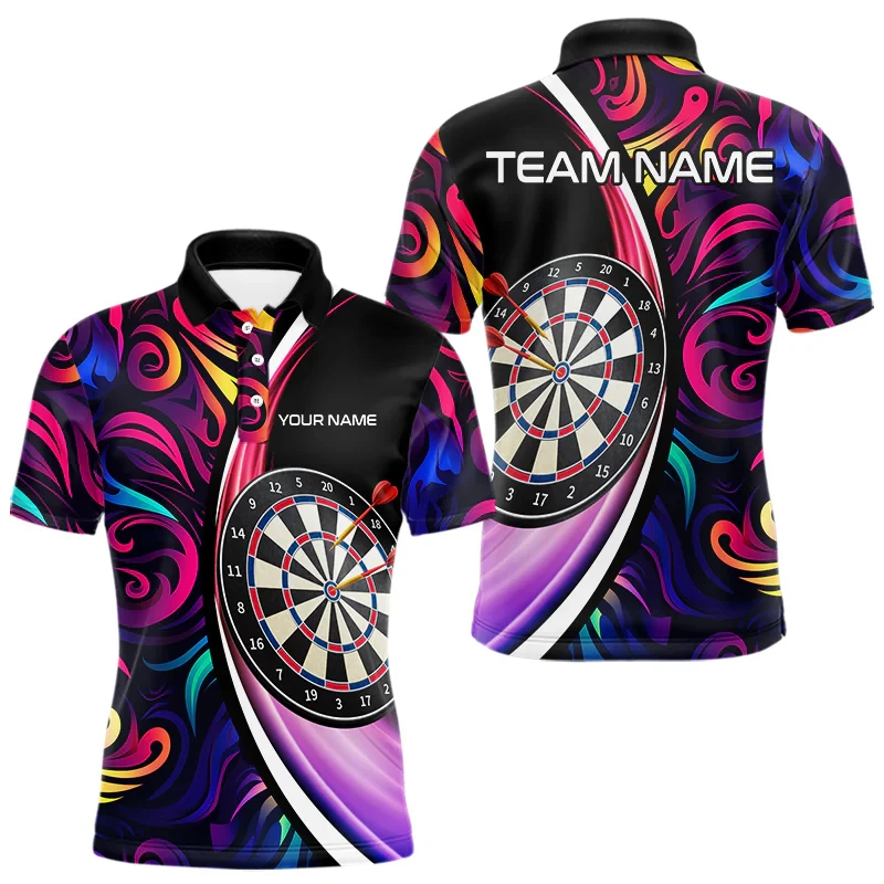 Fashion Darts Graphic Polo Shirts Trend Custom Name Team 3D Printing Sports T Shirts Personality Oversized Summer Team Uniforms
Fashion Darts Graphic Polo Shirts Trend Custom Name Team 3D Printing Sports T Shirts Personality Oversized Summer Team Uniforms