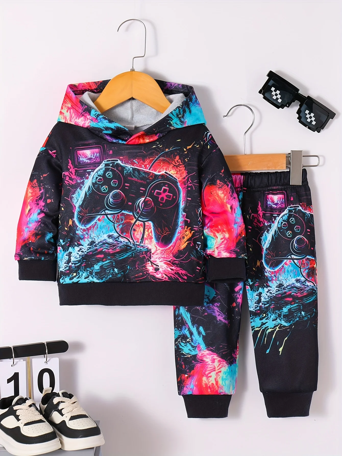 Cyberpunk Game Controller Print - Kids Hoodie & Jogger Pants Trendy 2-Piece Set
Cyberpunk Game Controller Print - Kids Hoodie & Jogger Pants Trendy 2-Piece Set