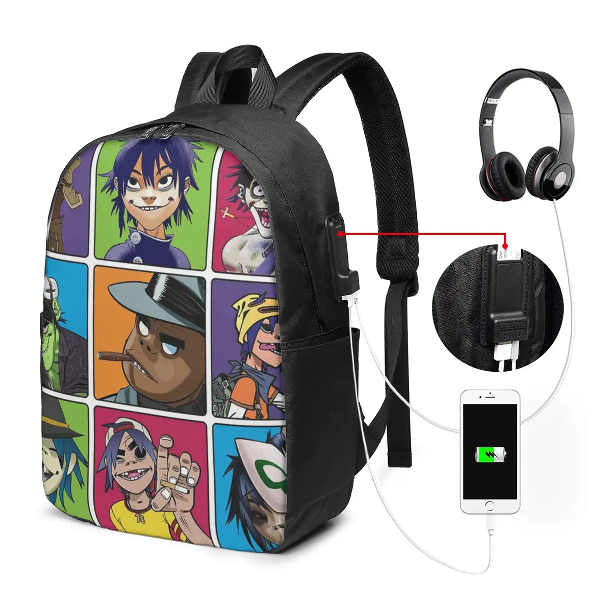 Music Band Gorillaz Backpack Travel Notebook Bag Computer College Student School Bag Laptop Shoulder Bags for Men Women
Music Band Gorillaz Backpack Travel Notebook Bag Computer College Student School Bag Laptop Shoulder Bags for Men Women