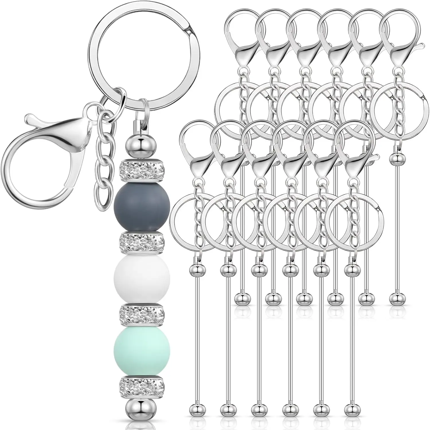 12pcs Blank Metal Bead Bars for DIY Keychain Craft Gifts
12pcs Blank Metal Bead Bars for DIY Keychain Craft Gifts