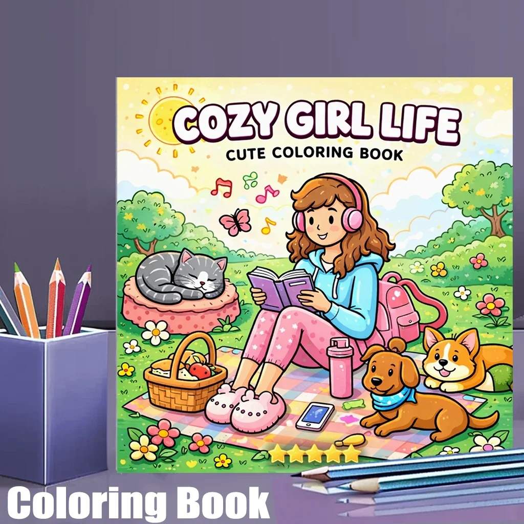 28-страничная книга-раскраска «Уютная жизнь девочек» для взрослых | Книжка-раскраска для снятия стресса, подарок на день рождения, школьные принадлежности
28-страничная книга-раскраска «Уютная жизнь девочек» для взрослых | Книжка-раскраска для снятия стресса, подарок на день рождения, школьные принадлежности