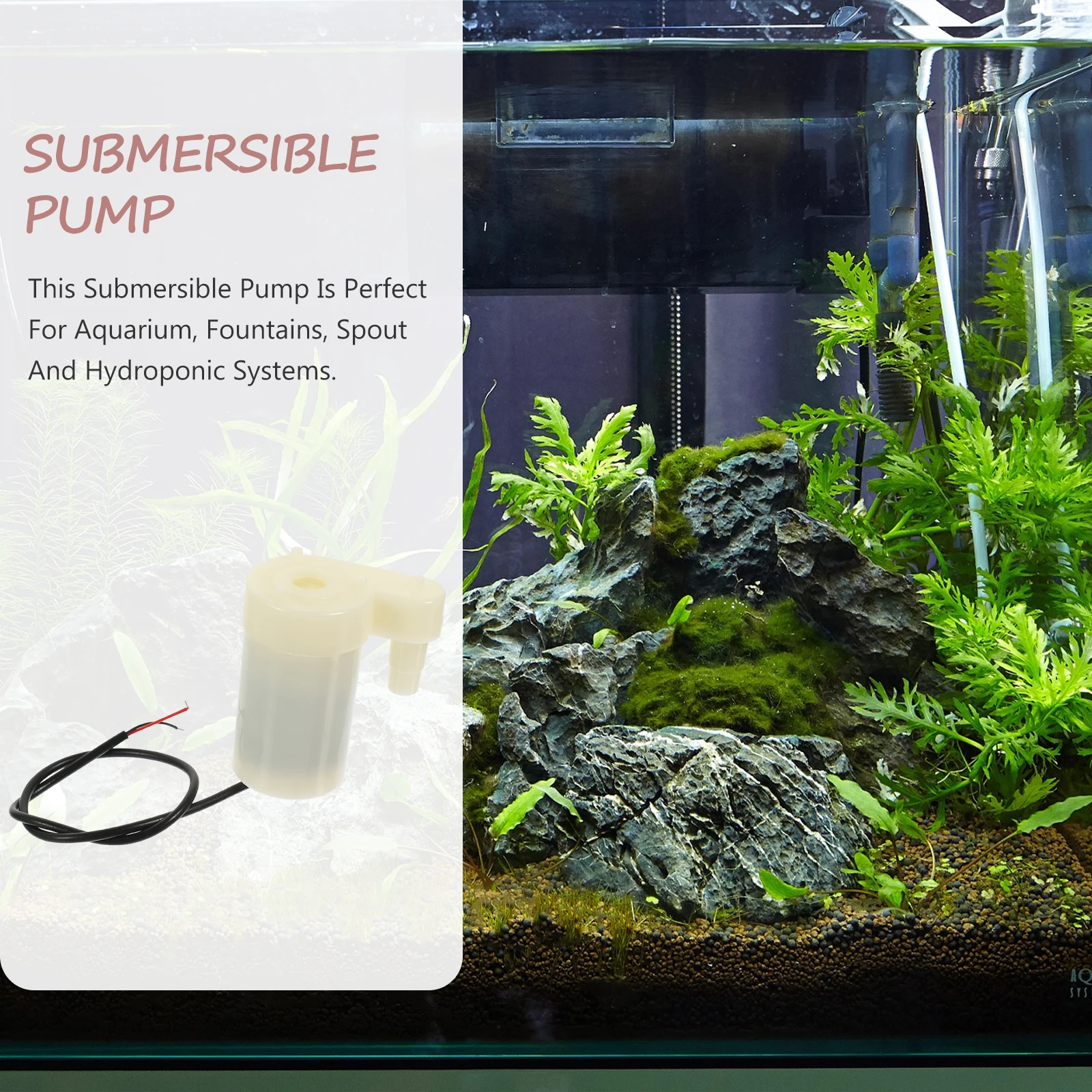 Micro Submersible Water Pump Aquarium Fountain Hydroponic System Fish Tank Circulation Aeration Dc Motor Pump Vertical Type Safe
Micro Submersible Water Pump Aquarium Fountain Hydroponic System Fish Tank Circulation Aeration Dc Motor Pump Vertical Type Safe