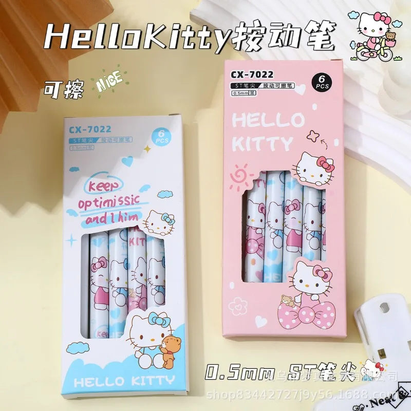 6pcs Sanrio Hello Kitty Erasable Gel Pen 0.5 Blue Black Student Cartoon Writing Quick-drying Cute Stationery Supplies Girl Gifts
6pcs Sanrio Hello Kitty Erasable Gel Pen 0.5 Blue Black Student Cartoon Writing Quick-drying Cute Stationery Supplies Girl Gifts