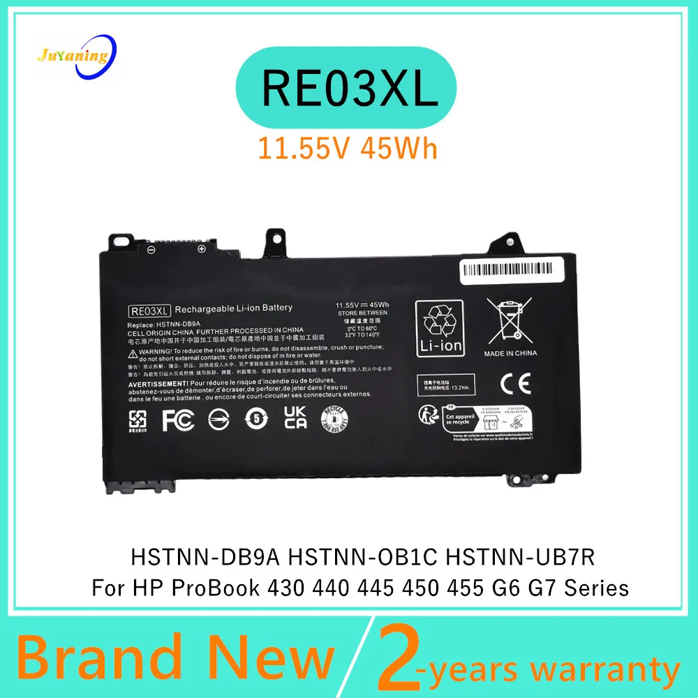 RE03XL Laptop battery For HP ProBook 430 440 445 450 455 G6 G7 HSTNN-DB9A HSTNN-OB1C HSTNN-UB7R L32407-AC1 L32407-2B1 L32407-2C1
RE03XL Laptop battery For HP ProBook 430 440 445 450 455 G6 G7 HSTNN-DB9A HSTNN-OB1C HSTNN-UB7R L32407-AC1 L32407-2B1 L32407-2C1