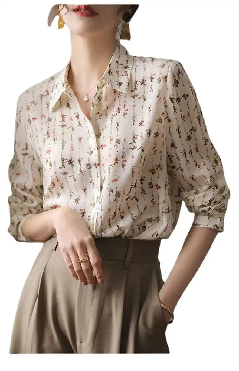 Women's Summer Long Sve Loose Design irts Floral Print Commute Sle Collar Polyester Fiber 00% Casual Blouse
Women's Summer Long Sve Loose Design irts Floral Print Commute Sle Collar Polyester Fiber 00% Casual Blouse