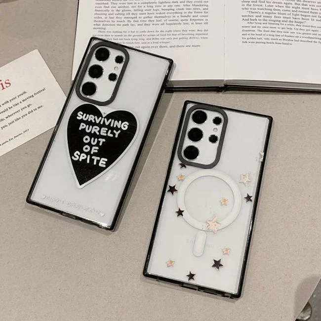 Black Heart Star Magnetic Acrylic Black Border Case for Samsung Galaxy S22 Ultra S23 Ultra S24 S25 Ultra Cover Protective Shell
Black Heart Star Magnetic Acrylic Black Border Case for Samsung Galaxy S22 Ultra S23 Ultra S24 S25 Ultra Cover Protective Shell