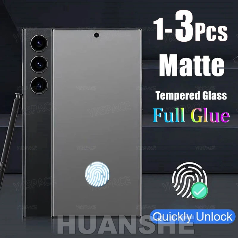 Unlock Fingerprint Frosted Matte 9H Tempered Glass Screen Protector for Samsung Galaxy S26 S25 Edge S24 Ultra S23 S22 Plus FE
Unlock Fingerprint Frosted Matte 9H Tempered Glass Screen Protector for Samsung Galaxy S26 S25 Edge S24 Ultra S23 S22 Plus FE