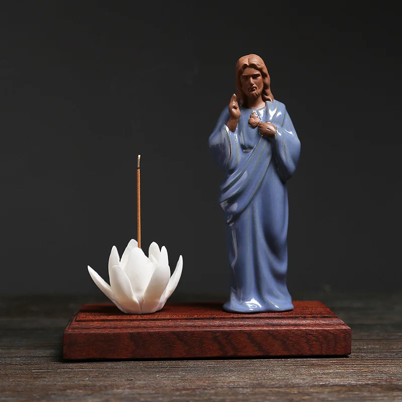 The Madonna And Jesus Ceramic White Pink Incense Stick Censer Home Ornament
The Madonna And Jesus Ceramic White Pink Incense Stick Censer Home Ornament