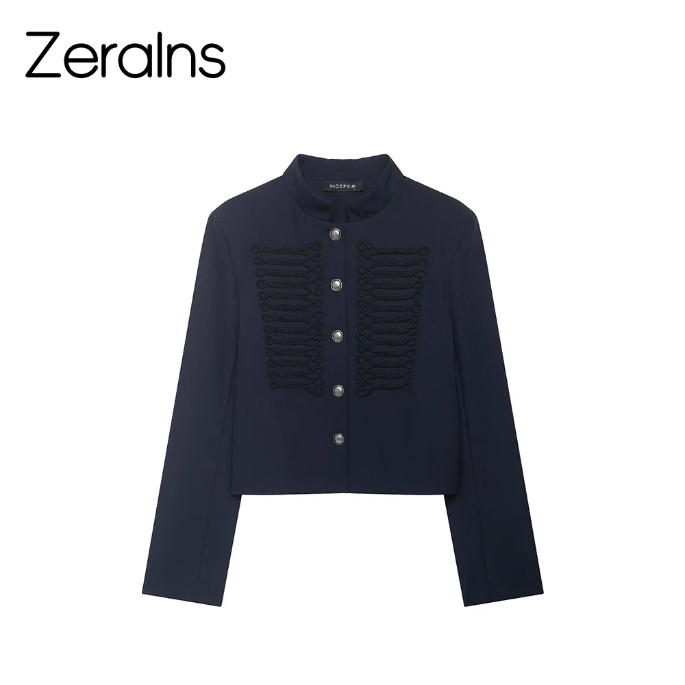 ZERAINS Spring new women's clothing French design sense stand collar long sleeved single breasted short jacket jacket
ZERAINS Spring new women's clothing French design sense stand collar long sleeved single breasted short jacket jacket