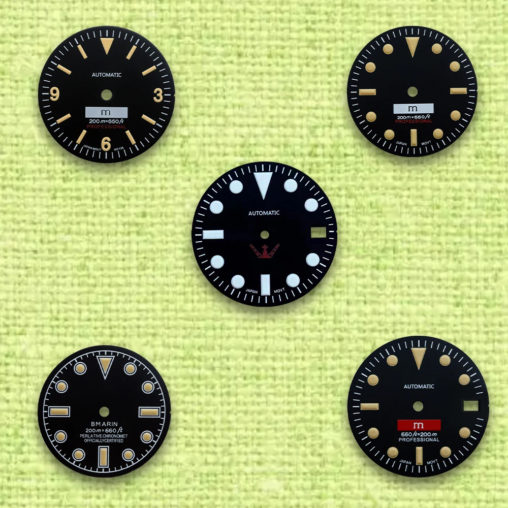 Black Retro 28.5mm S Logo SUB Dial Suitable For NH35/NH36/4R/7S Japanese Automatic Movement Green Luminous Watch
Black Retro 28.5mm S Logo SUB Dial Suitable For NH35/NH36/4R/7S Japanese Automatic Movement Green Luminous Watch