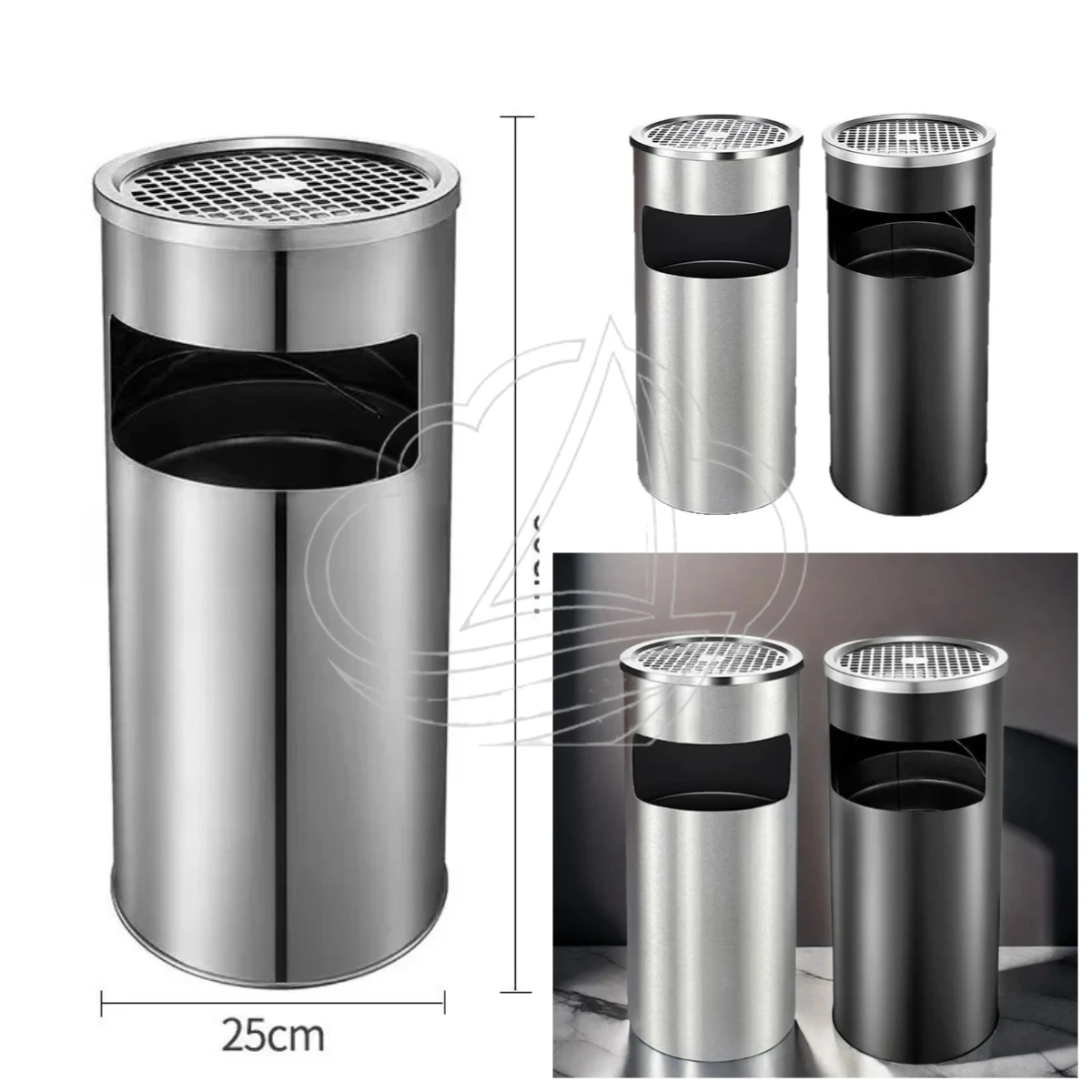 Stainless Steel Vertical Garbage Bin, High-end Outdoor Commercial Ashtray for KTV Lobby and Elevator Entrance
Stainless Steel Vertical Garbage Bin, High-end Outdoor Commercial Ashtray for KTV Lobby and Elevator Entrance