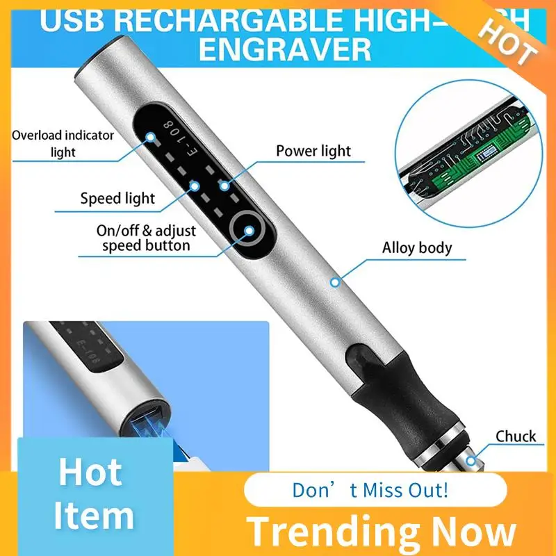 2 Pcs USB Rechargeable Engraving Pen With Bits Cordless Engraving Machine Electric For Jewelry Wood Glass Stone
2 Pcs USB Rechargeable Engraving Pen With Bits Cordless Engraving Machine Electric For Jewelry Wood Glass Stone