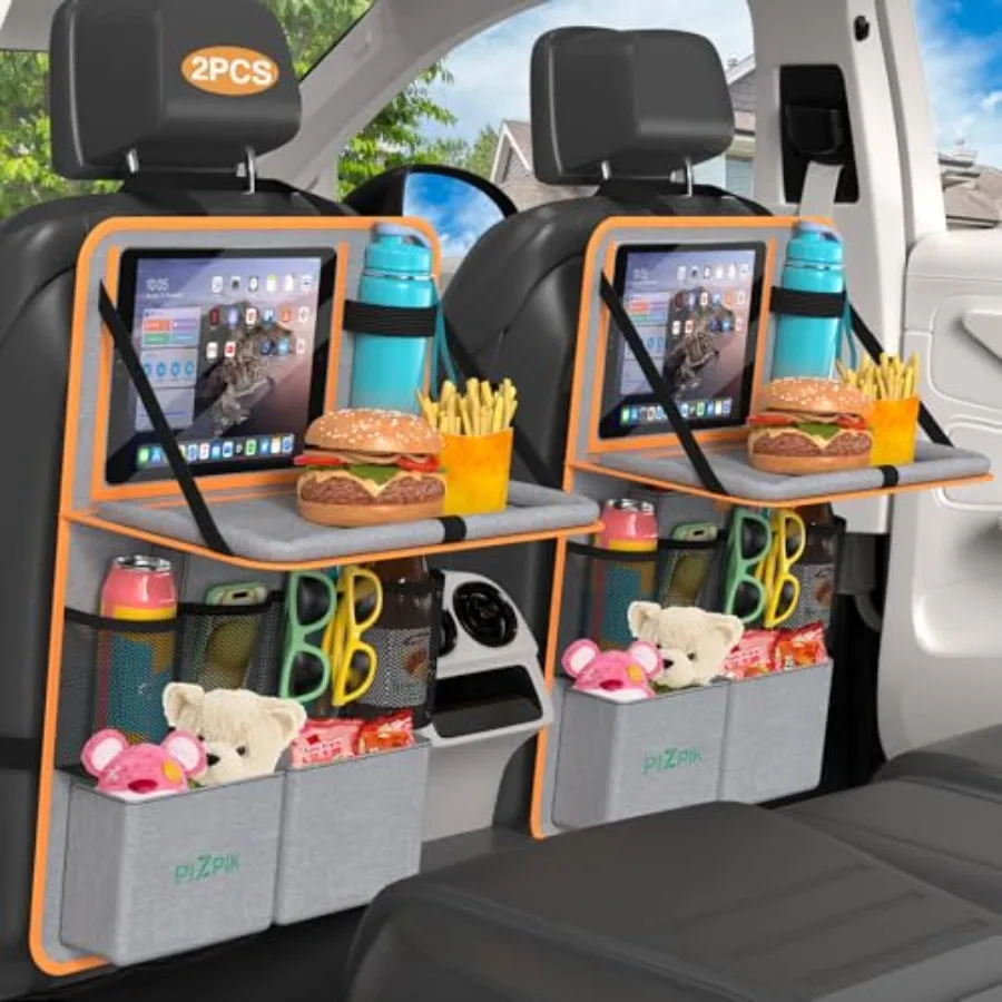Car Backseat Organizer with Tablet Holder, 11 Storage Pockets with Foldable Food Tray, Protector Kick Mats for,Travel Accessori
Car Backseat Organizer with Tablet Holder, 11 Storage Pockets with Foldable Food Tray, Protector Kick Mats for,Travel Accessori