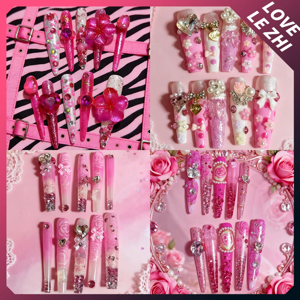 Europe America Xl Long Square Stiletto Handmade False Nails Y2K Spice Girl Colorful Diamond Flower Bowknot Pearl Press On Nails
Europe America Xl Long Square Stiletto Handmade False Nails Y2K Spice Girl Colorful Diamond Flower Bowknot Pearl Press On Nails