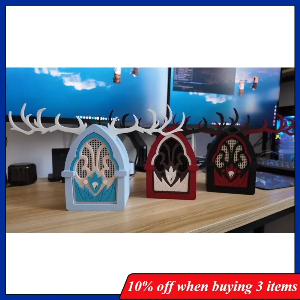 Hell Hote Alastor Bluetooth Speaker 3D Printed Desk Deco High-Quality Exquisite 360° Sound Decoration Anime Collection Gifts
Hell Hote Alastor Bluetooth Speaker 3D Printed Desk Deco High-Quality Exquisite 360° Sound Decoration Anime Collection Gifts