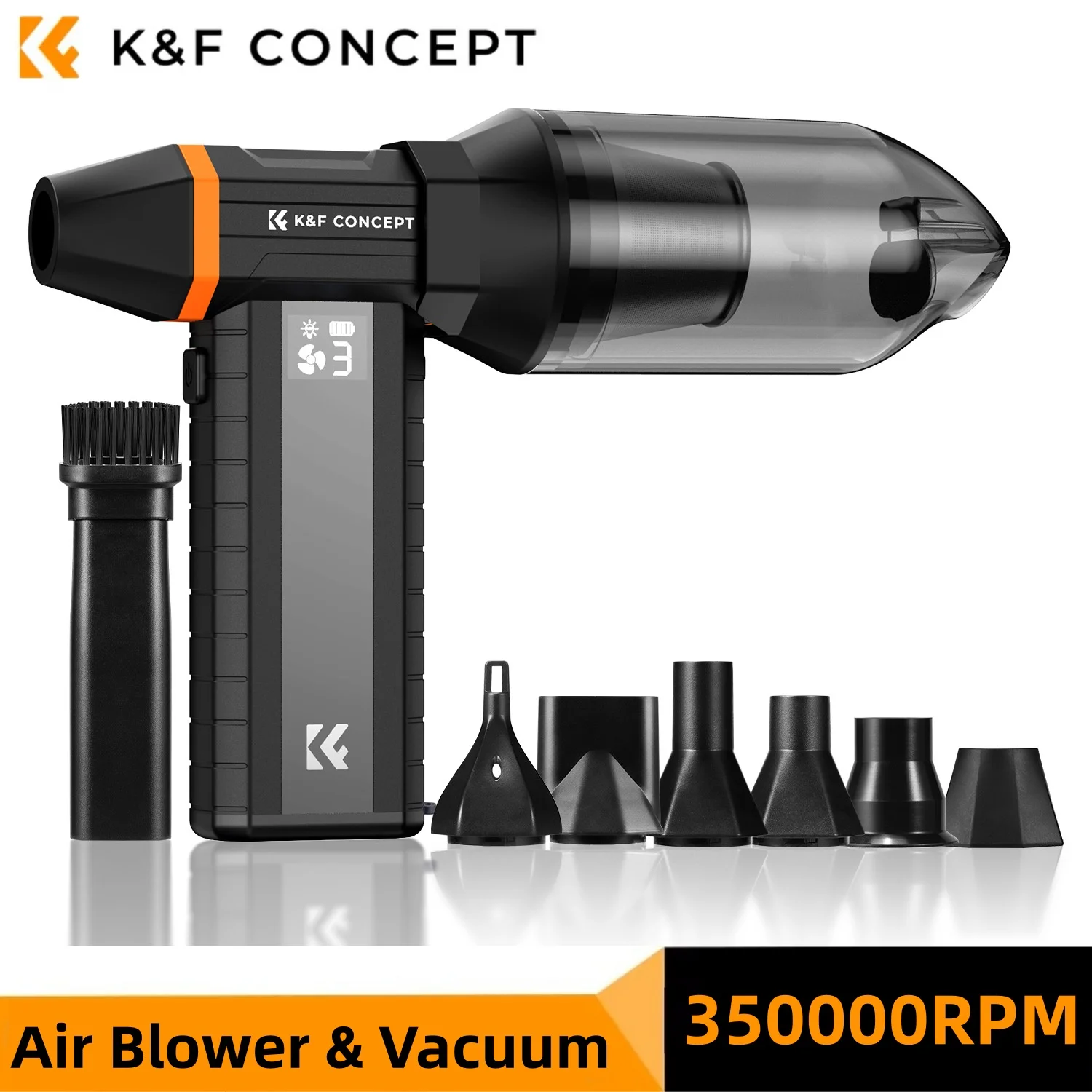 K&F CONCEPT 350000RPM Electric 2-in-1 Air Blower & Vacuum LED Light Air Duster for Computer,Laptop Keyboard,Car,Camera Cleaning
K&F CONCEPT 350000RPM Electric 2-in-1 Air Blower & Vacuum LED Light Air Duster for Computer,Laptop Keyboard,Car,Camera Cleaning
