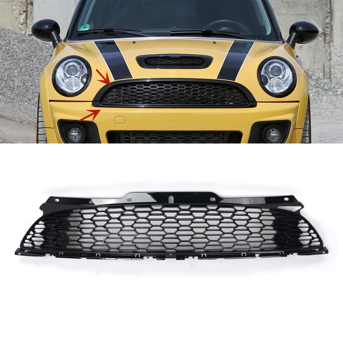 Car Front Racing Grille Frame Cover For Mini Cooper S JCW R55 R56 R57 R58 R59 2007-2015 Glossy Black Honeycomb Mesh Grills
Car Front Racing Grille Frame Cover For Mini Cooper S JCW R55 R56 R57 R58 R59 2007-2015 Glossy Black Honeycomb Mesh Grills