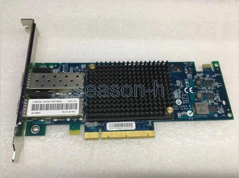 49Y7941 or 49Y7942 Emulex 10GbE dual-port FC network card 
49Y7941 or 49Y7942 Emulex 10GbE dual-port FC network card