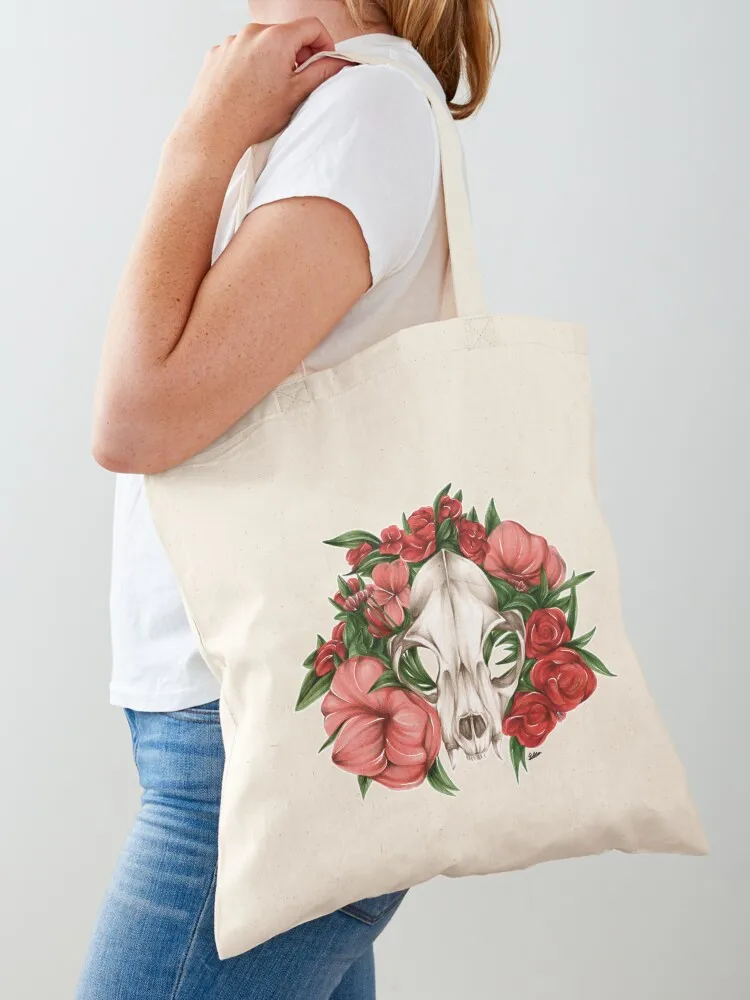 Bobcat Skull with Flowers Tote Bag Women's beach bags canvas bags Eco bag
Bobcat Skull with Flowers Tote Bag Women's beach bags canvas bags Eco bag