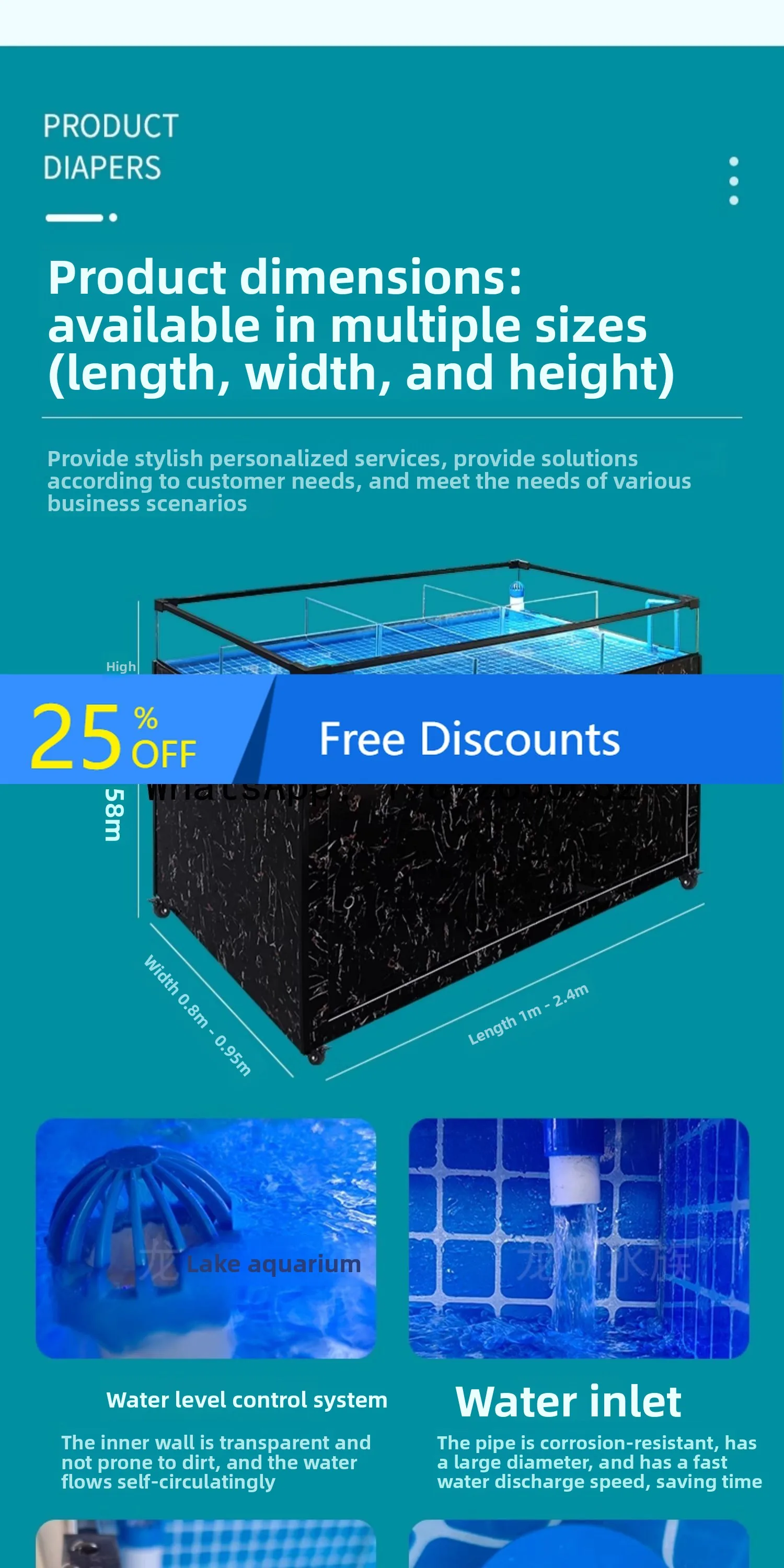YFY Seafood Pool Commercial Integrated Restaurant-Specific Seafood Fish Tank Refrigerator Supermarket Mobile Seafood
YFY Seafood Pool Commercial Integrated Restaurant-Specific Seafood Fish Tank Refrigerator Supermarket Mobile Seafood