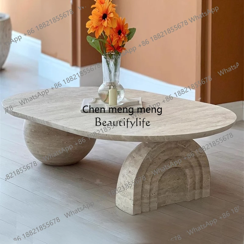 Wabi Sand Wind Natural Roman Travertine Coffee Table Light Luxury Creative Marble Coffee Table
Wabi Sand Wind Natural Roman Travertine Coffee Table Light Luxury Creative Marble Coffee Table