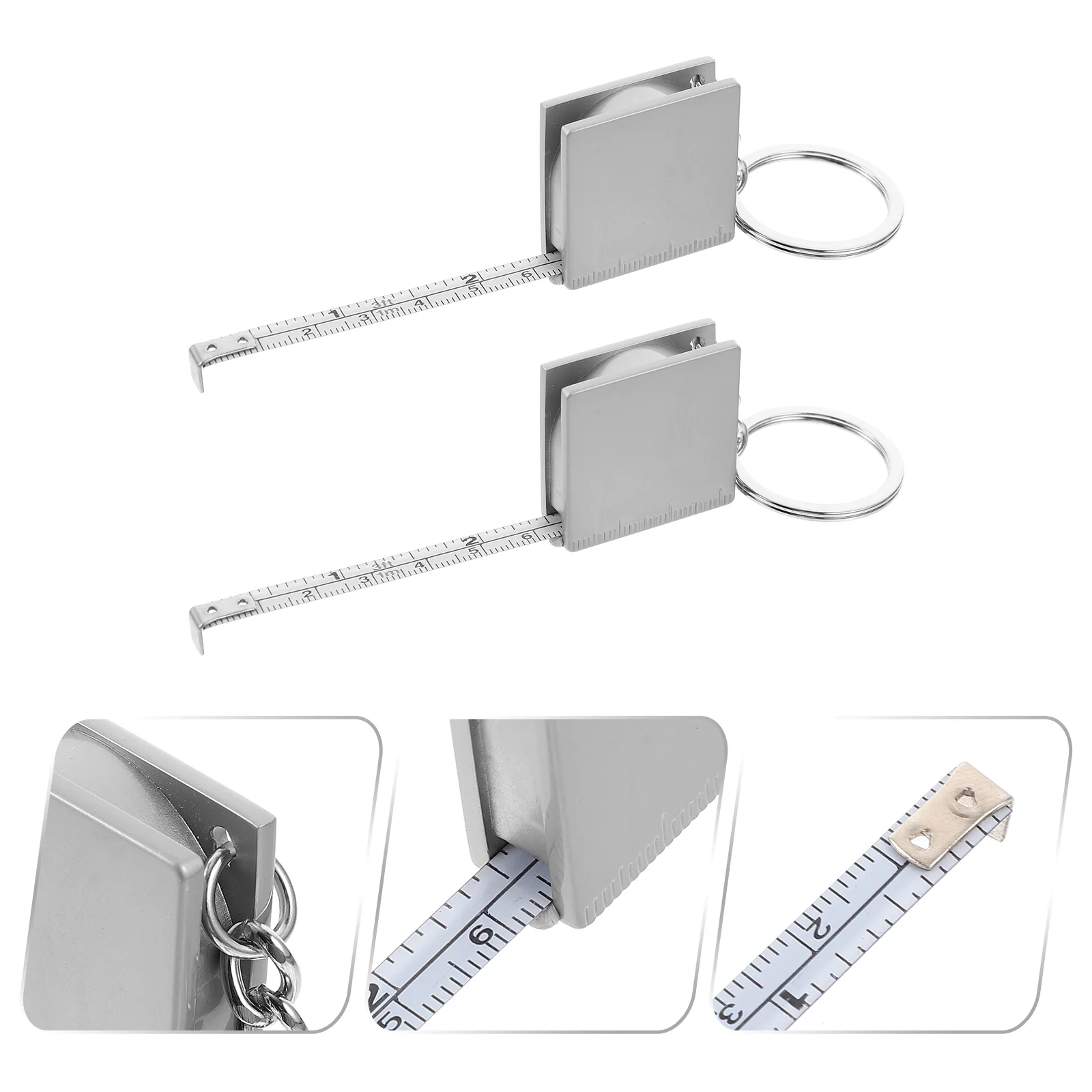 2 Pcs Metal Tape Measure Keychain Mini Portable Retractable Tool for Home Outdoor Clear Scale Handheld Design
2 Pcs Metal Tape Measure Keychain Mini Portable Retractable Tool for Home Outdoor Clear Scale Handheld Design