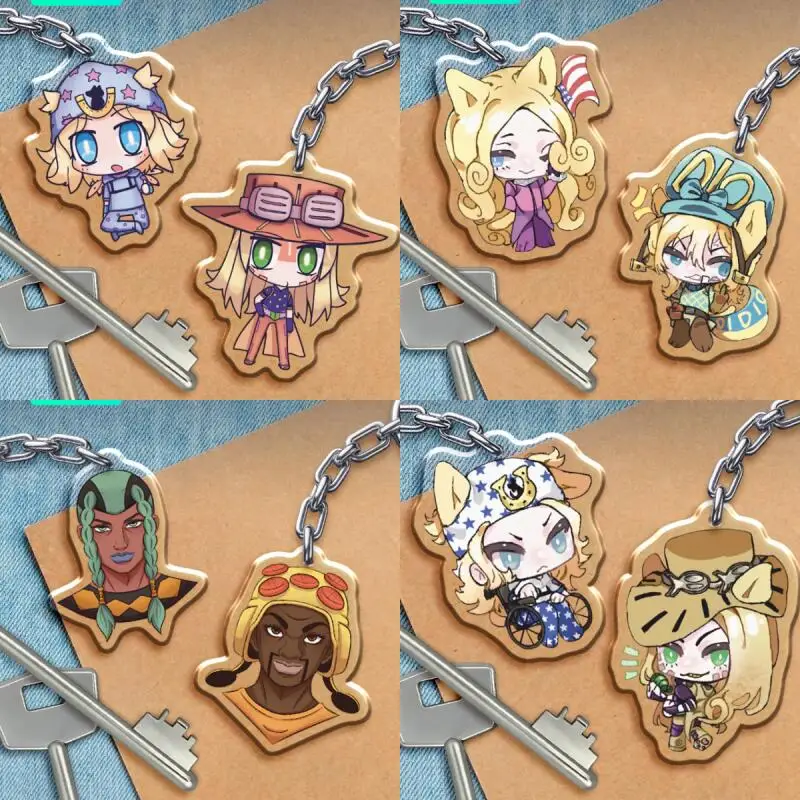 Anime Acrylic Keychain for Steel Ball Run Johnny Joestar Gyro Zeppeli Diego Brando Funny Valentine Q Version Backpack Pendant
Anime Acrylic Keychain for Steel Ball Run Johnny Joestar Gyro Zeppeli Diego Brando Funny Valentine Q Version Backpack Pendant