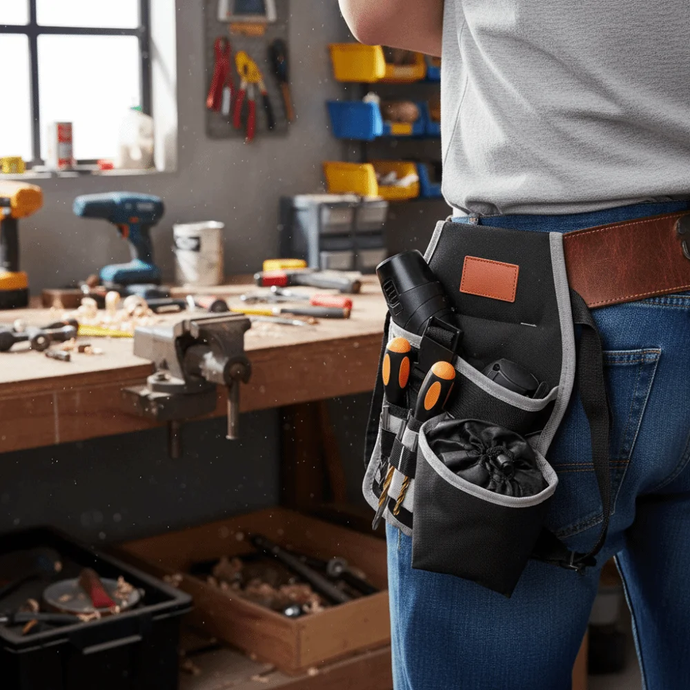 Сумка для инструментов из ткани Оксфорд, портативная дизайнерская сумка для хранения, портативная сумка для инструментов, многофункциональные рабочие фартуки на талии
Сумка для инструментов из ткани Оксфорд, портативная дизайнерская сумка для хранения, портативная сумка для инструментов, многофункциональные рабочие фартуки на талии