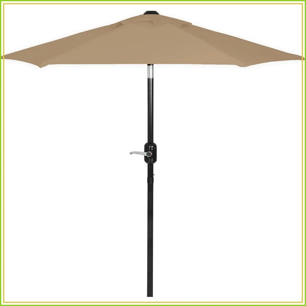 6FT Outdoor Patio Umbrella, Easy Crank Open & Push Button Tilt, UV Resistant, Fade Proof, Market Umbrella for Garden, Deck, Beach
6FT Outdoor Patio Umbrella, Easy Crank Open & Push Button Tilt, UV Resistant, Fade Proof, Market Umbrella for Garden, Deck, Beach