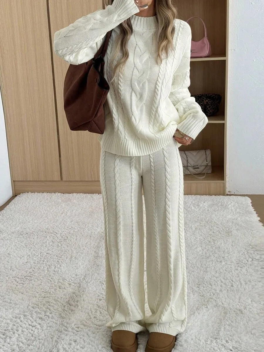 Женский свитер с круглым вырезом, теплый осенний дизайн, вязаный косами, с длинным рукавом, повседневный свободный пуловер
Женский свитер с круглым вырезом, теплый осенний дизайн, вязаный косами, с длинным рукавом, повседневный свободный пуловер