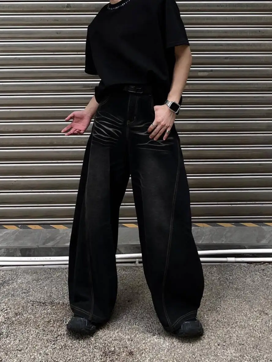 American Vibe Retro Splicing Waed Bla Contrast Wide Leg Casual Jeans Men Loose Banana Pants Youth Faion Straight Cut
American Vibe Retro Splicing Waed Bla Contrast Wide Leg Casual Jeans Men Loose Banana Pants Youth Faion Straight Cut