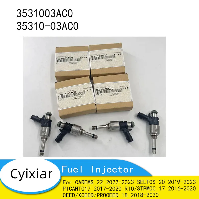 4Pcs Fuel Injector for CAREMS SELTOS PICANTO RIO STPMOC CEED XCEED PROCEED OEM 3531003AC0 35310-03AC0
4Pcs Fuel Injector for CAREMS SELTOS PICANTO RIO STPMOC CEED XCEED PROCEED OEM 3531003AC0 35310-03AC0