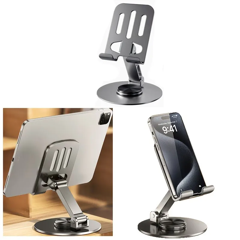360 Rotation Mobile Phone Holder Aluminum Alloy Tablet Holders Adjustable Universal Bracket Folding Desktop Portable Stands
360 Rotation Mobile Phone Holder Aluminum Alloy Tablet Holders Adjustable Universal Bracket Folding Desktop Portable Stands