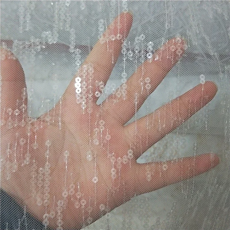 New Shiny Sequins Mesh Embroidery Wedding Dress Fabric Children's Clothing Fabric Designer Fabric
New Shiny Sequins Mesh Embroidery Wedding Dress Fabric Children's Clothing Fabric Designer Fabric